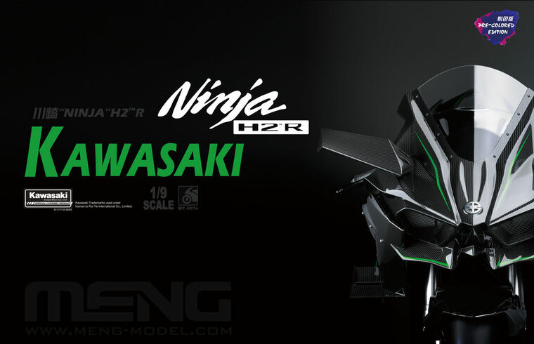 MENG-Model MT-001s Kawasaki Ninja H2R (Pre-colored Edition) Bouwpakket Schaal 1:9