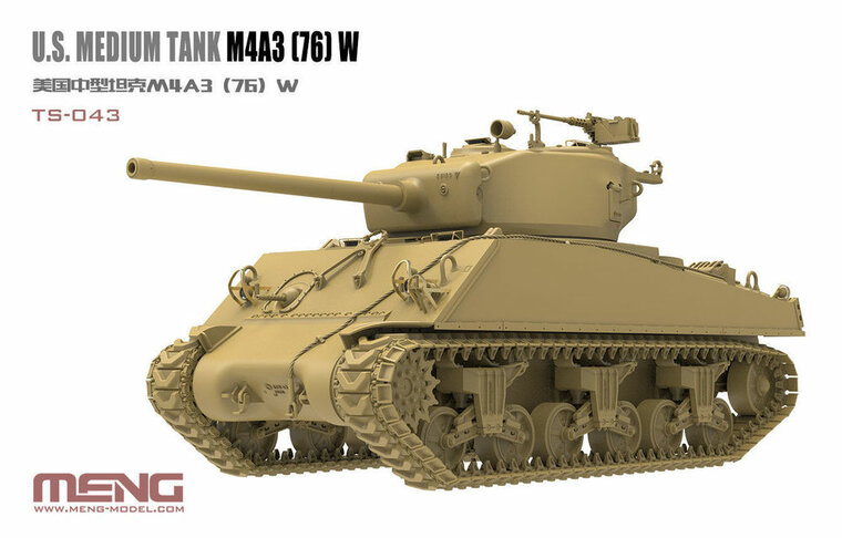 MENG-Model TS-043 U.S.Medium Tank M4A3 (76)W Bouwpakket Schaal 1:35