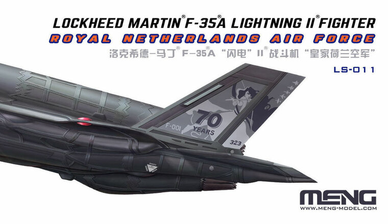 MENG-Model LS-011 Lockheed Martin F-35A Lightning II Fighter Royal Netherl AirForce Bouwpakket Schaal 1:48