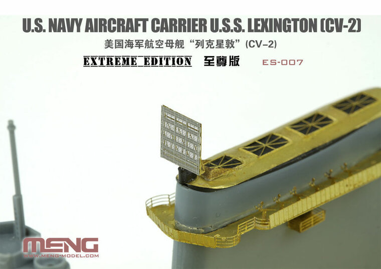 MENG-Model ES-007 U.S. Navy Aircraft Carrier U.S.S. Lexington (Cv-2) Extreme Edition Bouwpakket Schaal 1:700