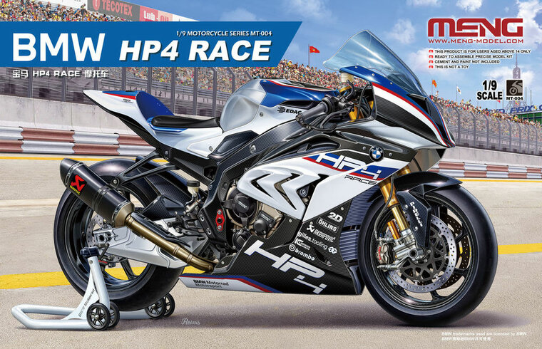 MENG-Model MT-004 BMW HP4 RACE Bouwpakket Schaal 1:9