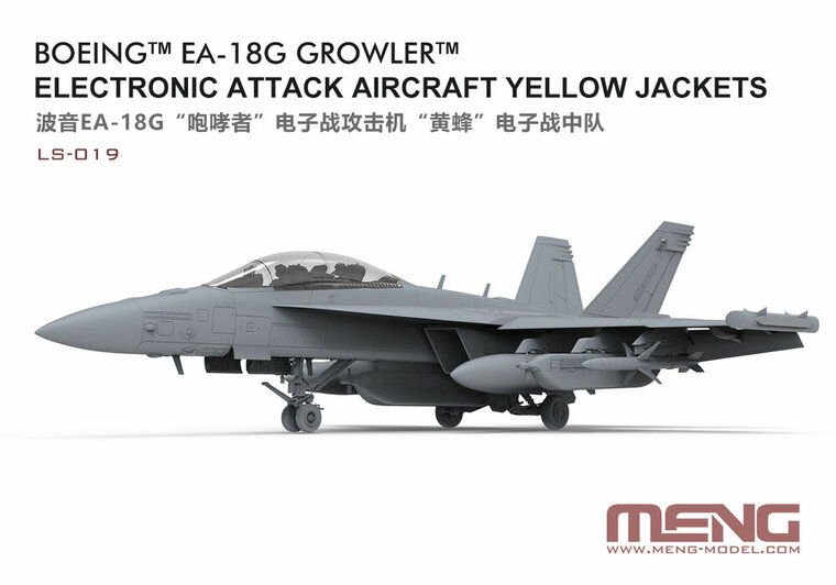 MENG-Model LS-019 Boeing EA-18G Growler Electronic Attack Aircraft Yellow Jackets Schaal 1:48