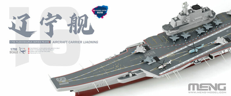 MENG-Model PS-010s Aircraft Carrier Liaoning (Pre-colored Edition) Bouwpakket Schaal 1:700