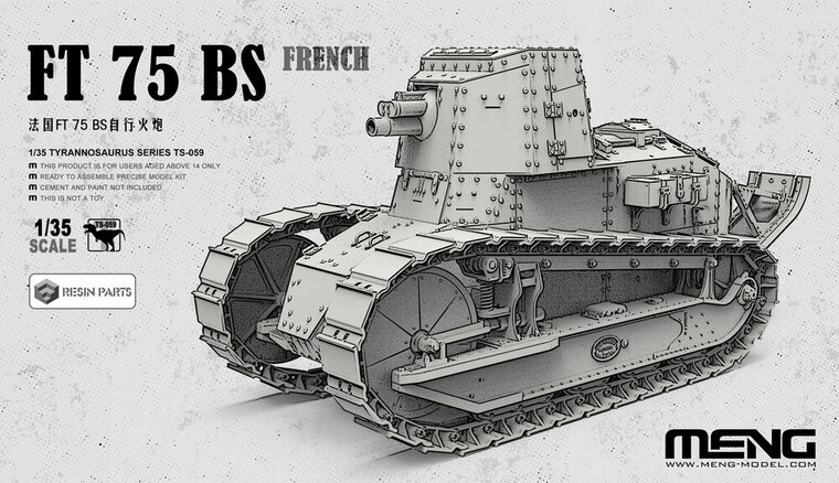 MENG-Model TS-059 French FT 75 BS (incl. resin parts) Schaal 1:35