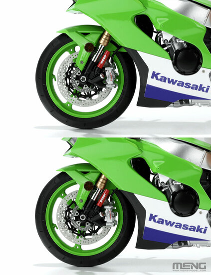 MENG-Model MT-007s Kawasaki ZX-10R (Pre-colored Edition) Schaal 1:9