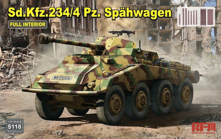Rye Field Model RFM5118 Sd.Kfz.234/4 Pz.Spähwagen with Full Interior Schaal 1:35