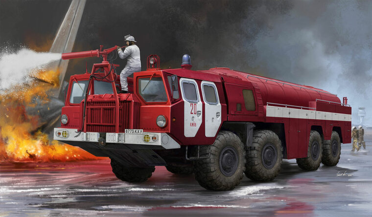 Trumpeter 01074 Airport Fire Fighting Vehicle AA-60 (MAZ-7310) 160.01 Bouwpakket Schaal 1:35