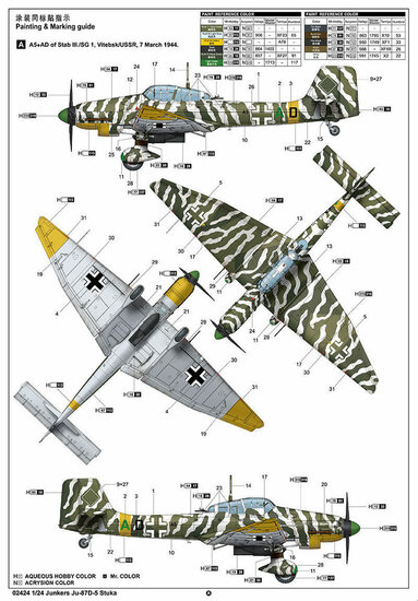 Trumpeter 02424 Junkers Ju-87D-5 Stuka Bouwpakket Schaal 1:24