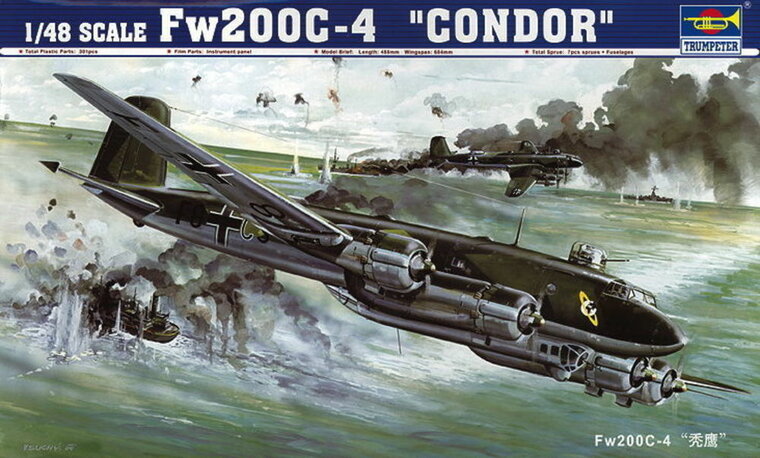 Trumpeter 02814 Focke-Wulf Fw 200 C-4 Condor Bouwpakket Schaal 1:48