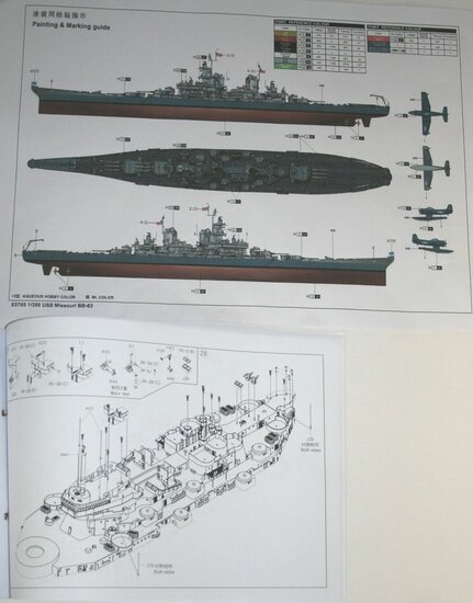 Trumpeter 03705 USS Missouri BB-63 Bouwpakket Schaal 1:200