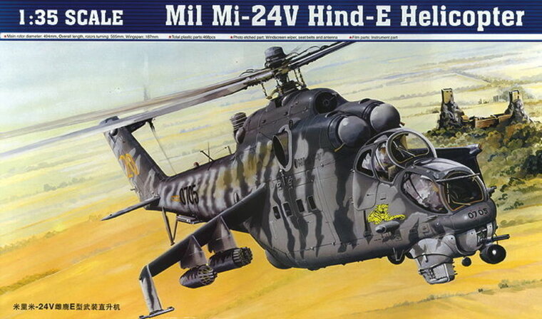 Trumpeter 05103 Mil Mi-24 V Hind-E Bouwpakket Schaal 1:35