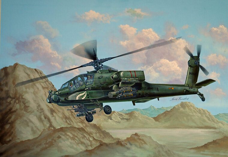 Trumpeter 05838 AH-64A Apache Bouwpakket Schaal 1:48