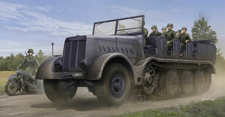 Trumpeter 09575 Schwerer Zugkraftwagen 18 t Sd.Kfz.9 Artillery Version Bouwpakket Schaal 1:35