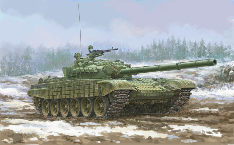 Trumpeter 09602 Soviet T-72 Ural with Kontakt-1 Reactive Armor Schaal 1:35