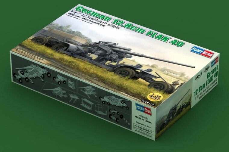 Hobby Boss 84545 German 12.8cm FLAK 40 Bouwpakket Schaal 1:35