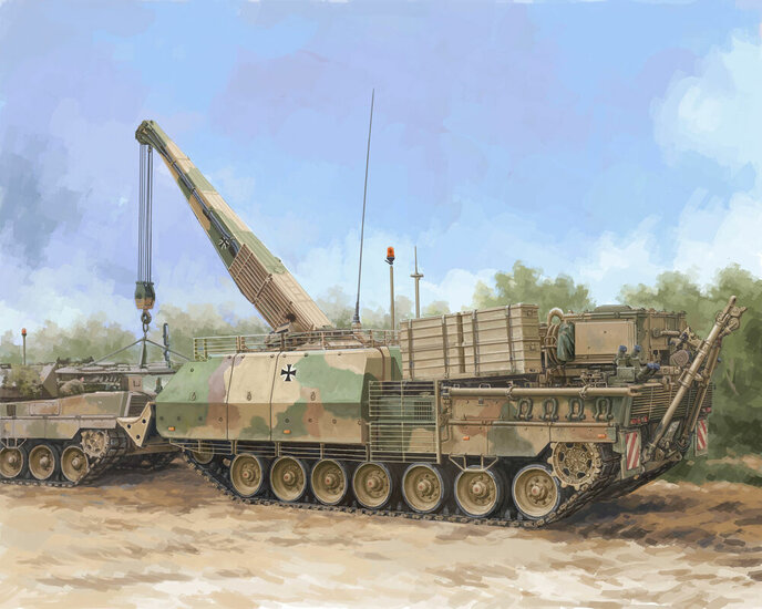 Hobby Boss 84566 Bergepanzer BPz3A1 "Buffalo" ARV Bouwpakket Schaal 1:35