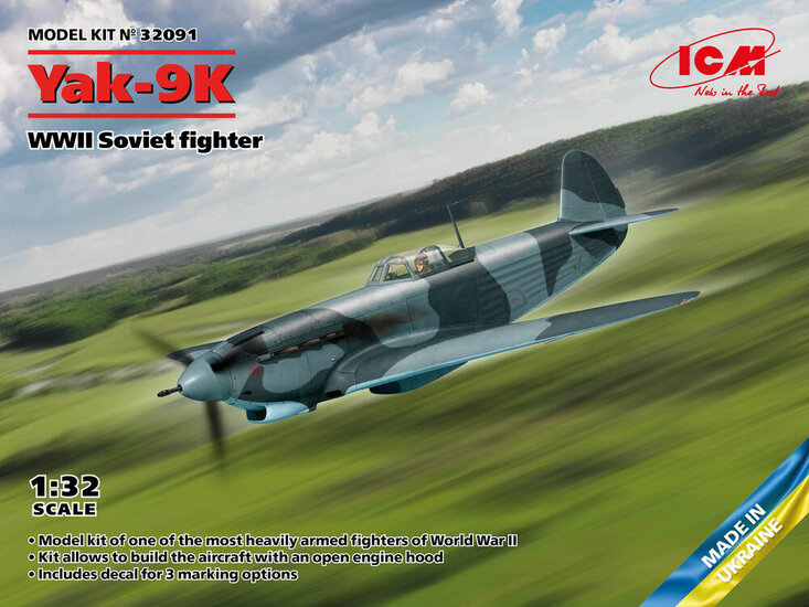 ICM 32091 Yak-9K, WWII Soviet fighter Bouwpakket Schaal 1:32