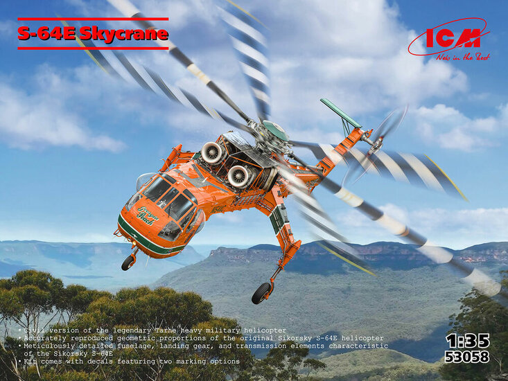 ICM 53058 Sikorsky S-64E Skycrane Bouwpakket Schaal 1:35