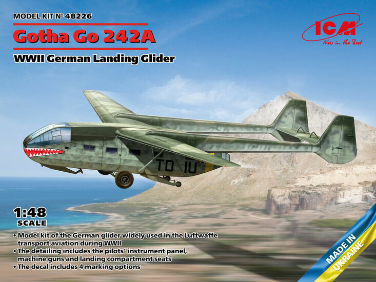 ICM 48226 Gotha Go 242A, WWII German Landing Glider Bouwpakket Schaal 1:48