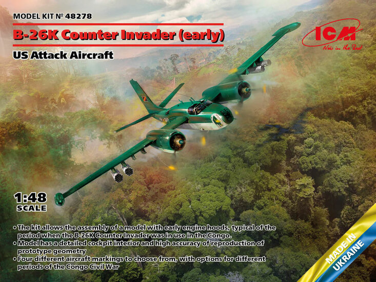 ICM 48278 B-26K Counter Invader (early), US Attack Aircraft Bouwpakket Schaal 1:48