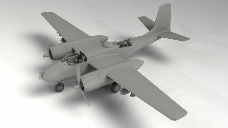 ICM 48281 B-26B-50 Invader, Korean War American Bomber Bouwpakket Schaal 1:48