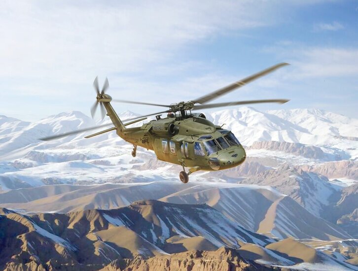 ICM 48361 UH-60A Black Hawk, US Military Transport Helicopter Bouwpakket Schaal 1:48