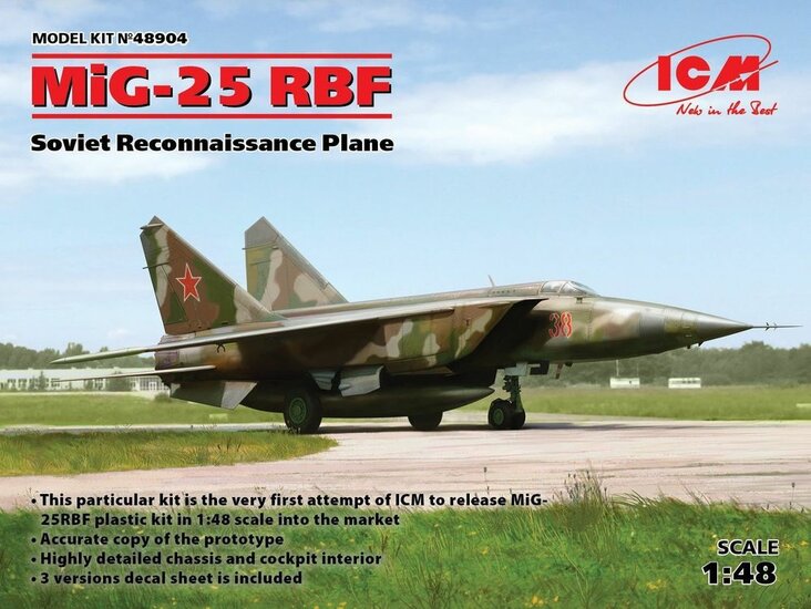 ICM 48904 MiG-25 RBF, Soviet Reconnaissance Plane Bouwpakket Schaal 1:48
