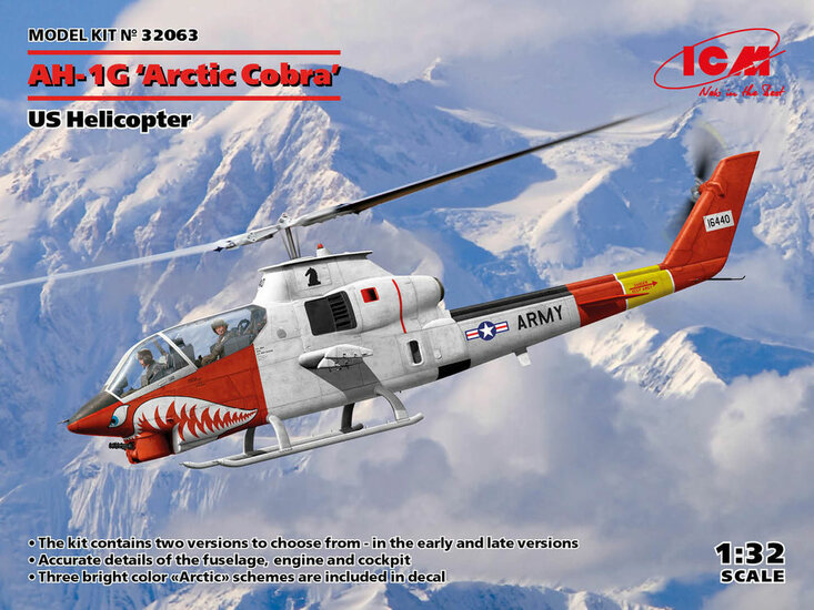 ICM 32063 AH-1G 'Arctic Cobra', US Helicopter Bouwpakket Schaal 1:32