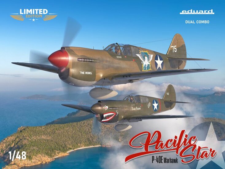 Eduard Plastic Kits 11185 PACIFIC STAR P-40E Warhawk DUAL COMBO 1/48 EDUARD-LIMITED Bouwpakket Schaal 1:48