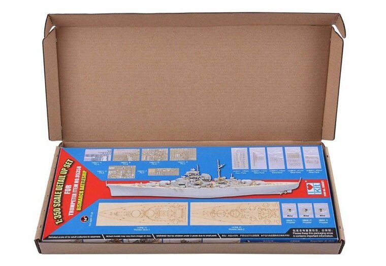 I LOVE KIT 66601 BISMARCK 1941 DETAIL UP SET for 05358 Schaal 1:350