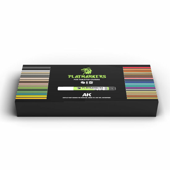 AK Interactive AKM150 SPECIAL BOX AK PLAYMARKERS - Full Range 34 Playmarkers