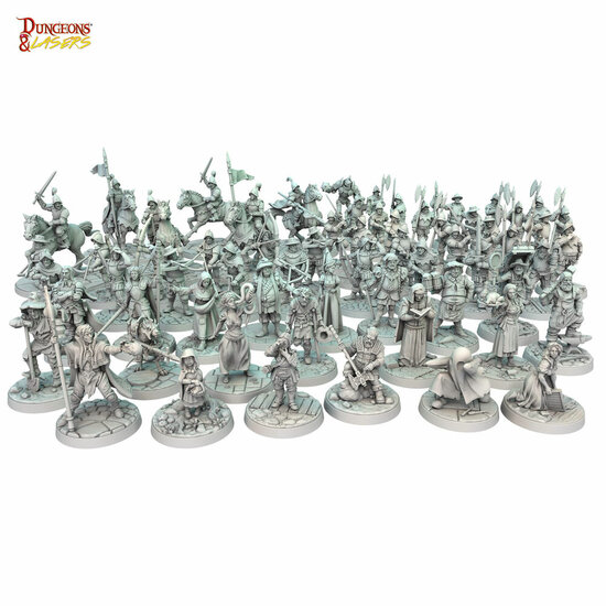 Archon Studio DNL0036 Dungeons &amp; Lasers Miniatures: TOWNSFOLK MINIATURE PACK