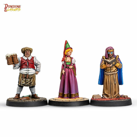 Archon Studio DNL0036 Dungeons &amp; Lasers Miniatures: TOWNSFOLK MINIATURE PACK