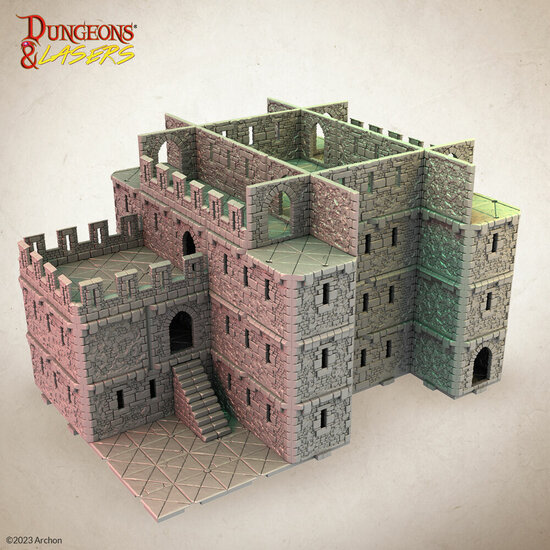 Archon Studio DNL0054 Dungeons &amp; Lasers Starter Set: GRAND STRONGHOLD