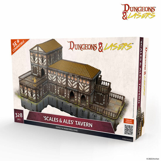 Archon Studio DNL0057 Dungeons &amp; Lasers Starter Set: SCALES &amp; ALES TAVERN