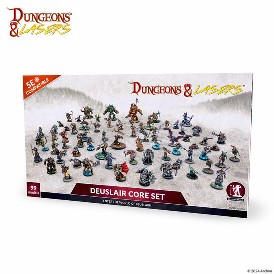 Archon Studio DNL0081 Dungeons &amp; Lasers Miniatures: DEUSLAIR: CORE SET