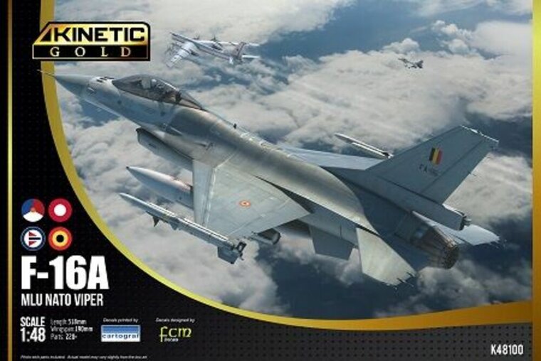 KINETIC K48100 F-16A MLU Block 20 -Gold S Bouwpakket Schaal 1:48