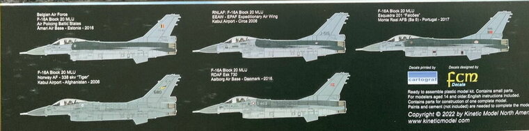 KINETIC K48100 F-16A MLU Block 20 -Gold S Bouwpakket Schaal 1:48