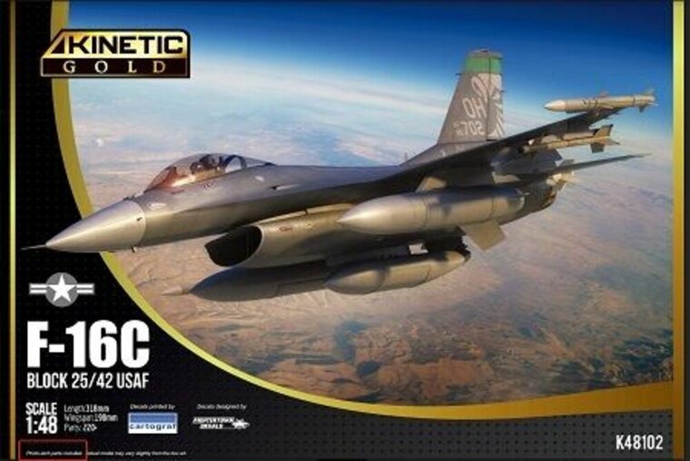 KINETIC K48102 F-16C BLK 25 USAF Bouwpakket Schaal 1:48