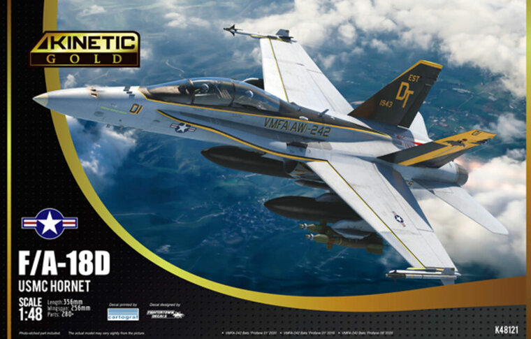 KINETIC K48121 F/A-18D USMC VFMA-225 w/MF Bouwpakket Schaal 1:48
