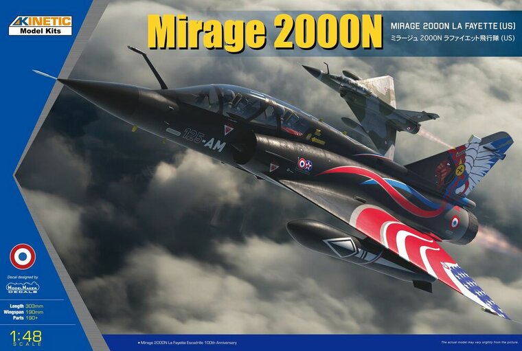 KINETIC K48124 Mirage 2000N US Tour Bouwpakket Schaal 1:48