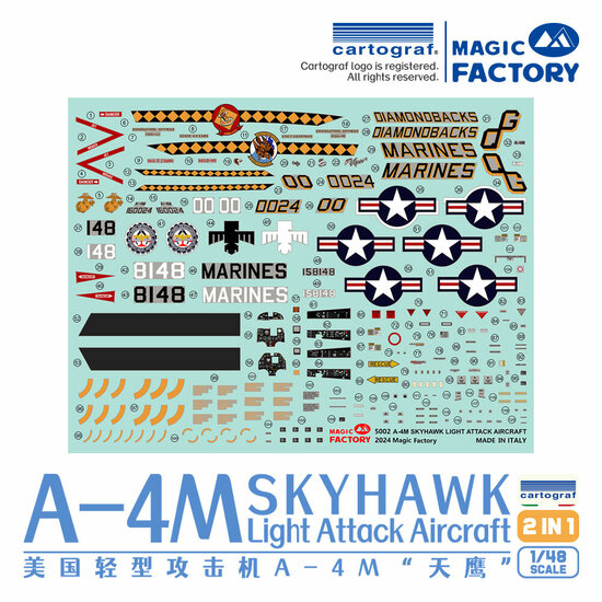 Magic Factory 5002 A-4M Skyhawk Light Attack Aircraft Bouwpakket Schaal 1:48