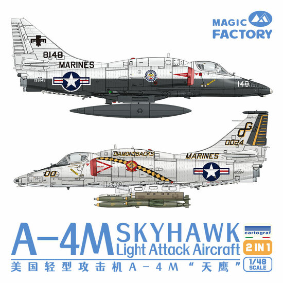 Magic Factory 5002 A-4M Skyhawk Light Attack Aircraft Bouwpakket Schaal 1:48