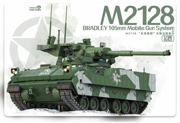 Magic Factory 2013 M2128 Bradley 105mm Mobile Gun System Ma&szlig;stab 1:35