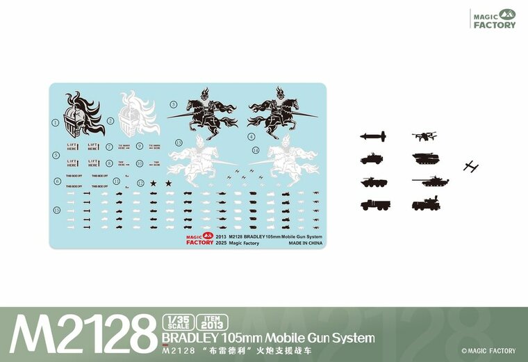 Magic Factory 2013 M2128 Bradley 105mm Mobile Gun System Ma&szlig;stab 1:35