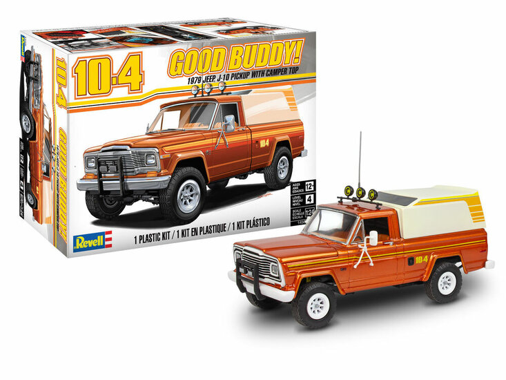Revell 14568 Jeep J-10 pickup with camper Schaal 1:24