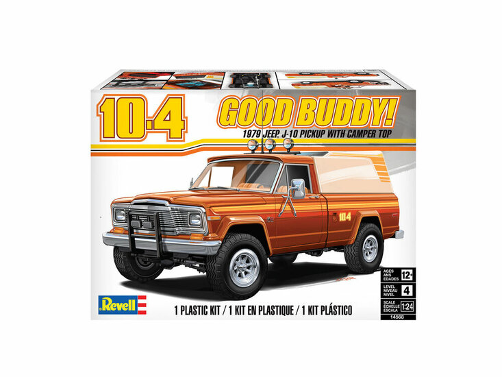 Revell 14568 Jeep J-10 pickup with camper Schaal 1:24