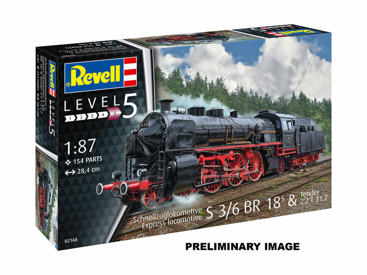Revell 62168 Model Set Schnellzuglokomotive S3/6 BR18mit Tender Schaal 1:87