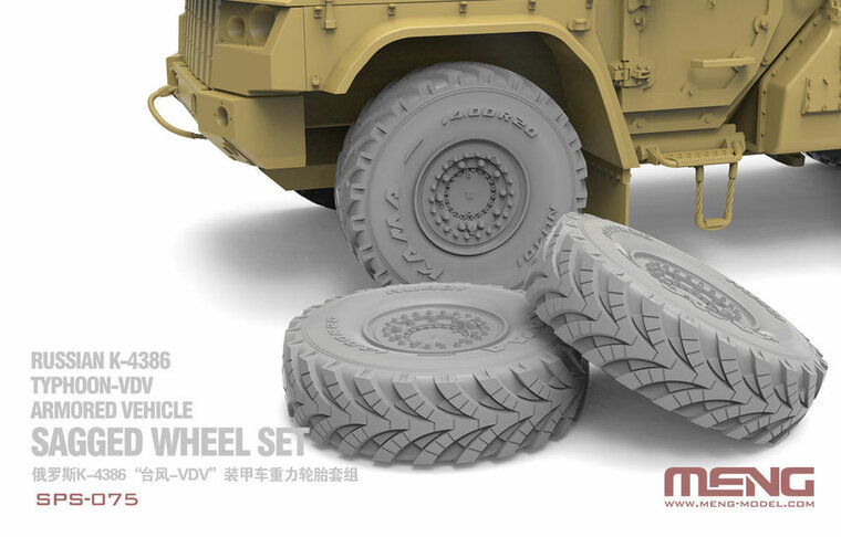 MENG-Model SPS-075 Russian K-4386 Typhoon-VDV Armored Vehicle Sagged Wheel Set (RESIN) Schaal 1:35
