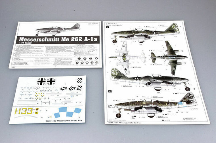Trumpeter 02260 Messerschmitt Me 262 A-1a Heavy Armament (with R4M Rocket) Bouwpakket Schaal 1:32